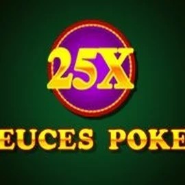 25x Deuces Poker slot logo by iSoftBet at Uspin Casino