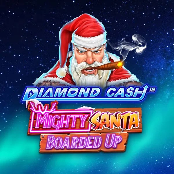 Diamond Cash Mighty Santa Boarded Up online game logo by Greentube on uspinscasino.com
