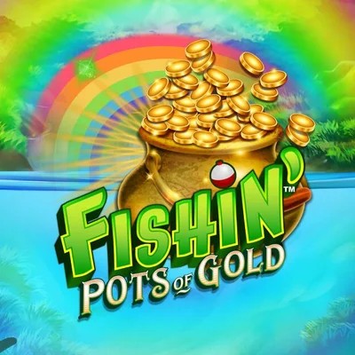 Fishin Pots Of Gold slot logo by Gameburger Studios at Uspin Casino