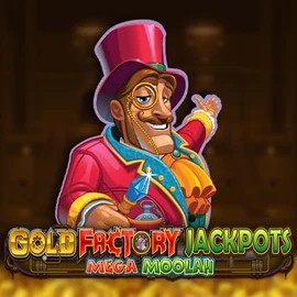 Gold Factory Jackpots Mega Moolah game by Aurum Signature Studios – logo hosted on Uspin Casino