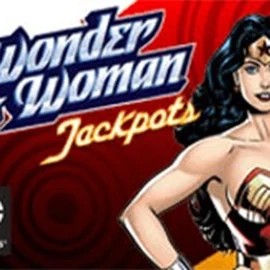 Wonder Woman Jackpots online game logo by Amaya on uspinscasino.com